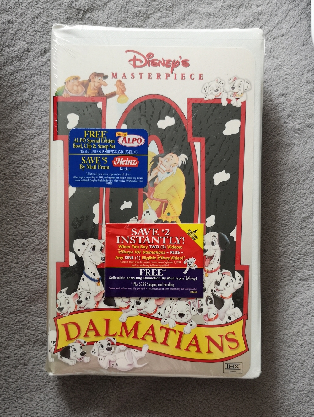 Brand New Sealed Walt Disney's Masterpiece Edition 101 Dalmatians VHS Tape